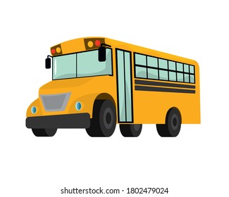 Detailed School Bus Illustration Vector