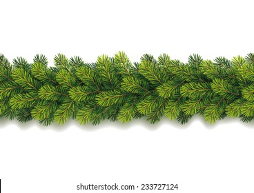 Detailed Seamless Christmas Garland