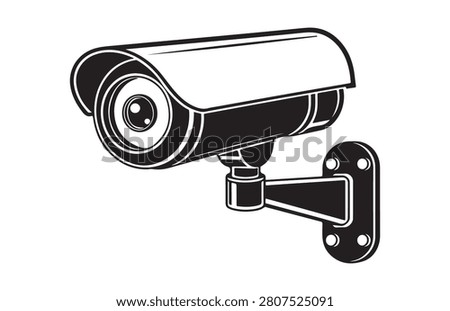 Detailed security camera icon on transparent background professional surveillance equipment for safety and monitoring.