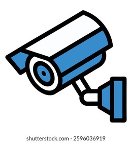 A detailed security camera lens design, symbolizing active surveillance, monitoring, and security for tech, corporate, or safety projects.