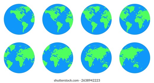 Detailed a set of light blue and green world map image, perfect for travel blogs, business presentations, educational materials, and design projects. Enhance contents with this high-quality visual.