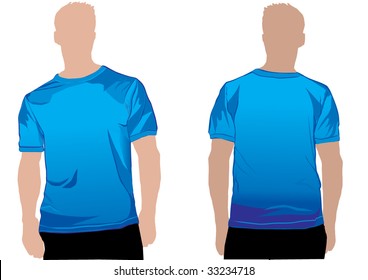 Detailed shaded tshirt on man
