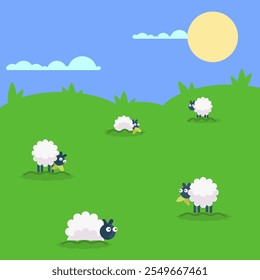 Detailed Sheep Vector Illustration | Farm Animal Graphic Design