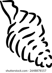 Detailed shell sketch for marine product label ocean-themed packaging coastal decorVector illustration