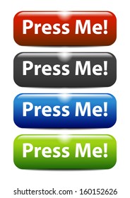 Detailed Shiny Button set with sample text