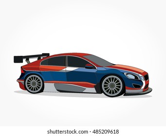 Illustration Sport Car Stock Vector (Royalty Free) 1300143046