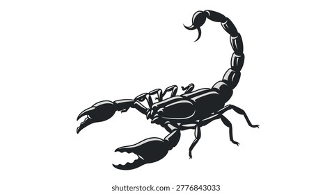 Detailed side view scorpion