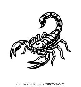 Detailed side view of scorpion
