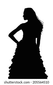 pageant silhouette images stock photos vectors shutterstock https www shutterstock com image vector detailed silhouette slim girl posing beauty 205564510