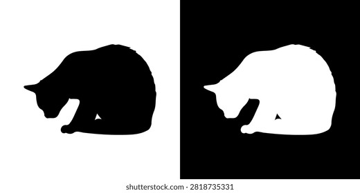 A detailed silhouette of a small rodent, highlighting its rounded body, pointed nose, and tiny ears, suitable for wildlife or nature themes.