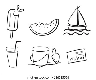 detailed sketches various objects