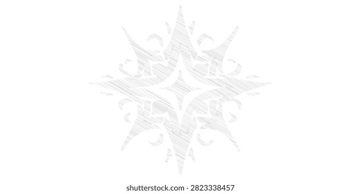 Detailed snowflake motif showcasing complex geometric patterns and icy textures, perfect for winter and holiday-themed projects