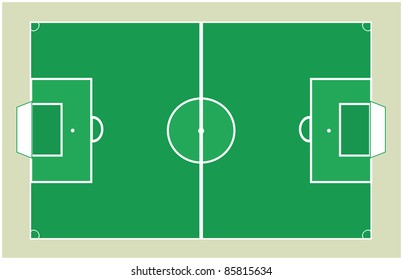 Detailed Soccer field background texture Vector