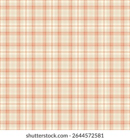 Detailed, soft plaid pattern in peach and beige. Pixelated texture, versatile background, suitable for cozy designs, textiles, or vintageinspired projects.