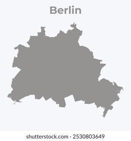 un mapa sólido detallado de Berlín