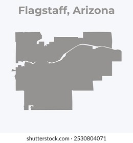 Mapa sólido detallado de Flagstaff, Arizona