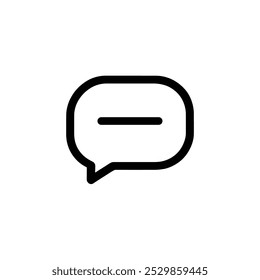 Ícone Detalhado de Bolha de Fala com Linhas - Representando Mensagens, Comunicação e Conversas de Mídia Social