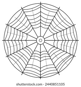 Detailed spiderweb icon in sleek vector format.