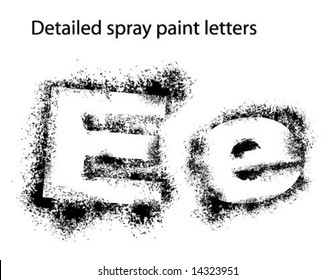 Detailed Spray Paint Font Ee