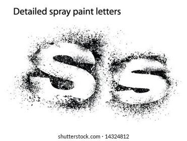 Detailed Spray Paint Font Ss