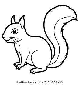 Detailed squirrel vector illustration for high-quality prints and digital designs.