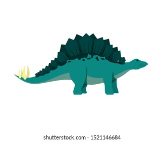 Detailed Stegosaurus the Jurassic Animal Illustration