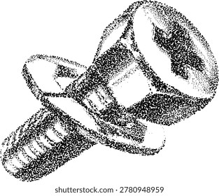 A detailed stippled artwork of a pair of casual slide sandals, showcasing the intricate texture and shading created through thousands of individual ink dots.