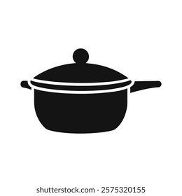 Detailed and Stylish Saucepan Silhouette Vector Illustration for Kitchen and Culinary Designs