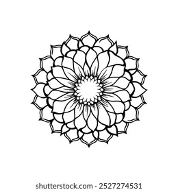 Detailed Succulent Mandala Line Art for Creative Coloring, Mindfulness Therapy, and Calming Art Activities