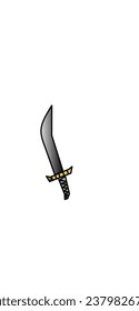 Detailed sword vector design and attractive colors.