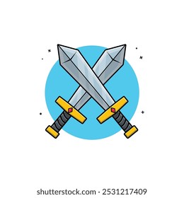 Detailed Sword Vector Illustration. Ancient Treasure Concept Design