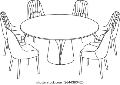 A detailed table illustration showcasing modern design and clean lines. Perfect for interior, furniture, and decor concepts. Ideal for design, architecture, and home improvement themes.