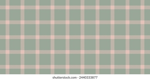 Detailed tartan check vector, regular textile seamless texture. Plain fabric background plaid pattern in pastel and light color.