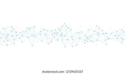 A detailed teal molecular structure composed of connected nodes and lines, forming a complex network pattern across the frame, isolated on white background