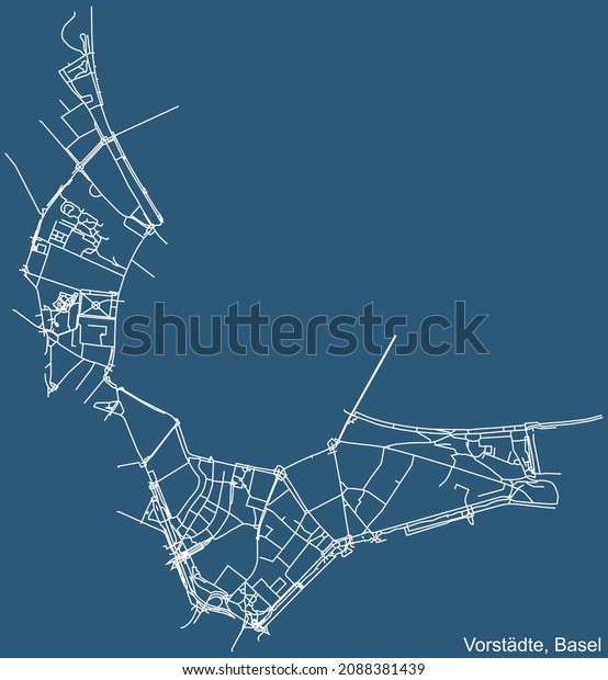 Detailed Technical Drawing Navigation Urban Street Stock Vector ...