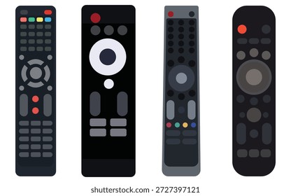 Detailed Television Remote Control Vector – Professional Electronic Gadget Design