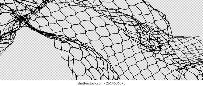 A detailed and textured background featuring a broken metal fence with a hole in the wire mesh, symbolizing a breach in security and a sense of freedom from confinement.