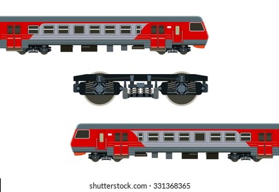 Detailed train on a white background