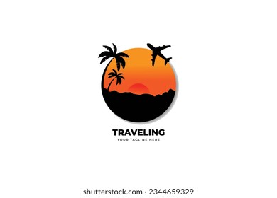  detailed travel logo design illustration