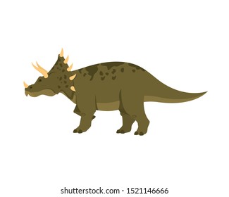 Detailed Triceratops the Jurassic Animal Illustration