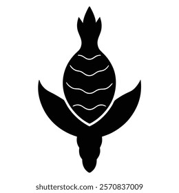 Detailed turmeric silhouette vector for spice and health-related themes