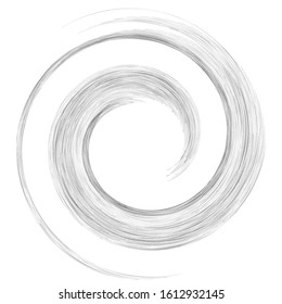 Detailed twirl, spiral element. Whirlpool, whirligig effect. Circular, rotating burst lines. Whirl radial spokes. Coil, twirl abstract shape