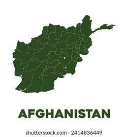 Detailed Vector Afghanistan Map Design