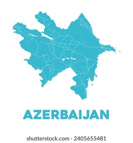 Detailed Vector Azerbaijan Map Design