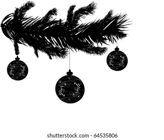 a detailed vector backgroung of Christmas pine needles