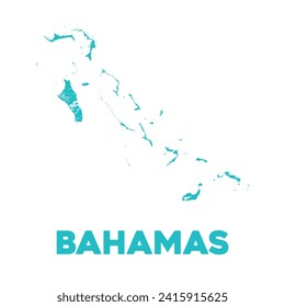 Detailliertes Vector Bahamas-Kartendesign