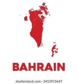 Detailed Vector Bahrain Map Design