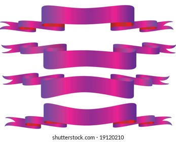 Detailed vector banners or scrolls. Can be easily customized with your own message.