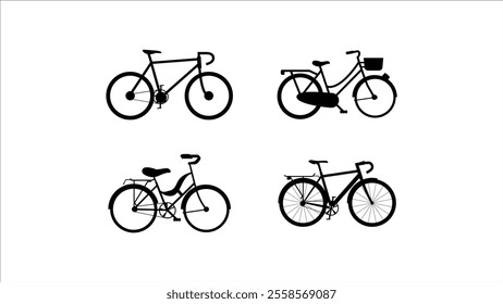 Detailed Vector Bicycle Illustrations: Perfect Graphics for Creative Projects, Outdoor Themes, and Cycling Enthusiasts