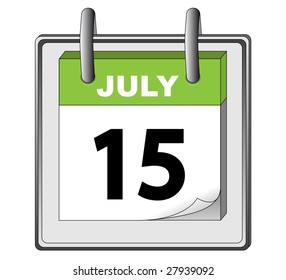 detailed vector calendar icon.